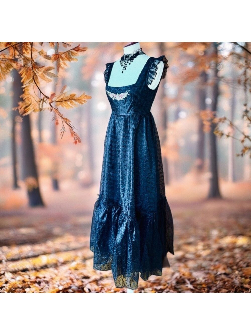 Dolls Kill dELiA*s Maxi Dress Broderie Anglaise Small Medium - Picture 10 of 16